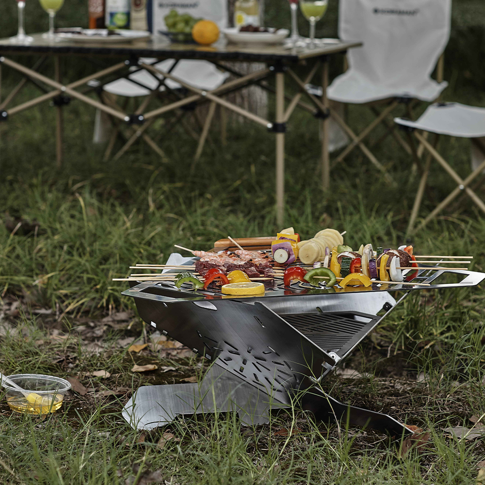 Kültéri hordozható összecsukható grillsütő